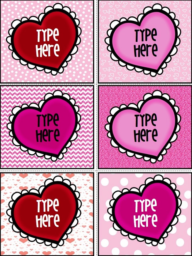 Valentine's Day Gift Tags Free , Printable and Editable