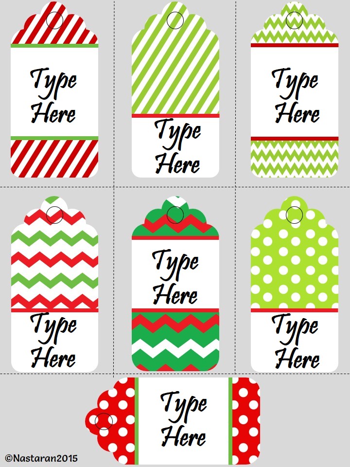 Editable Christmas Gift Tags Nastaran s Resources