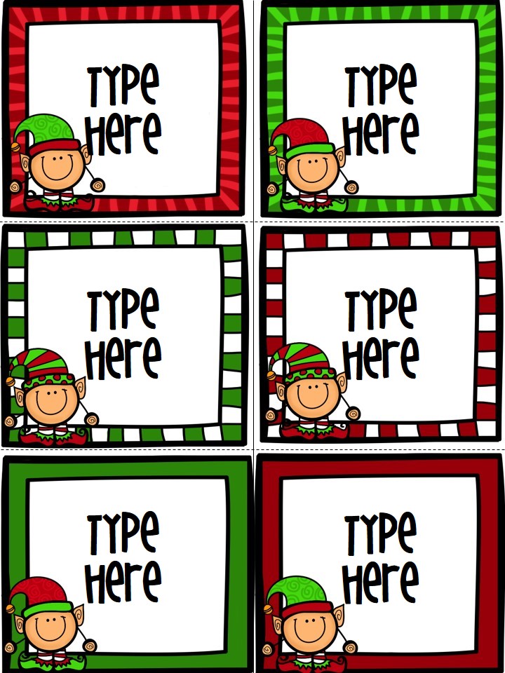 Editable Christmas Labels Nastaran S Resources