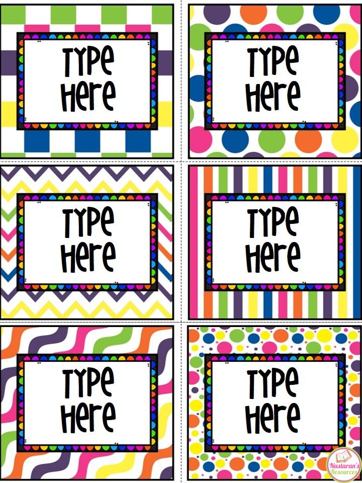 Free Printable Labels-Fun and easy to organize your classroom or home if you have these free editable labels! So easy to use!
