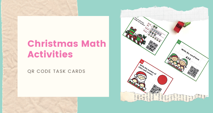Christmas Math Activities Task Cards For 2nd Grade Self-Checking