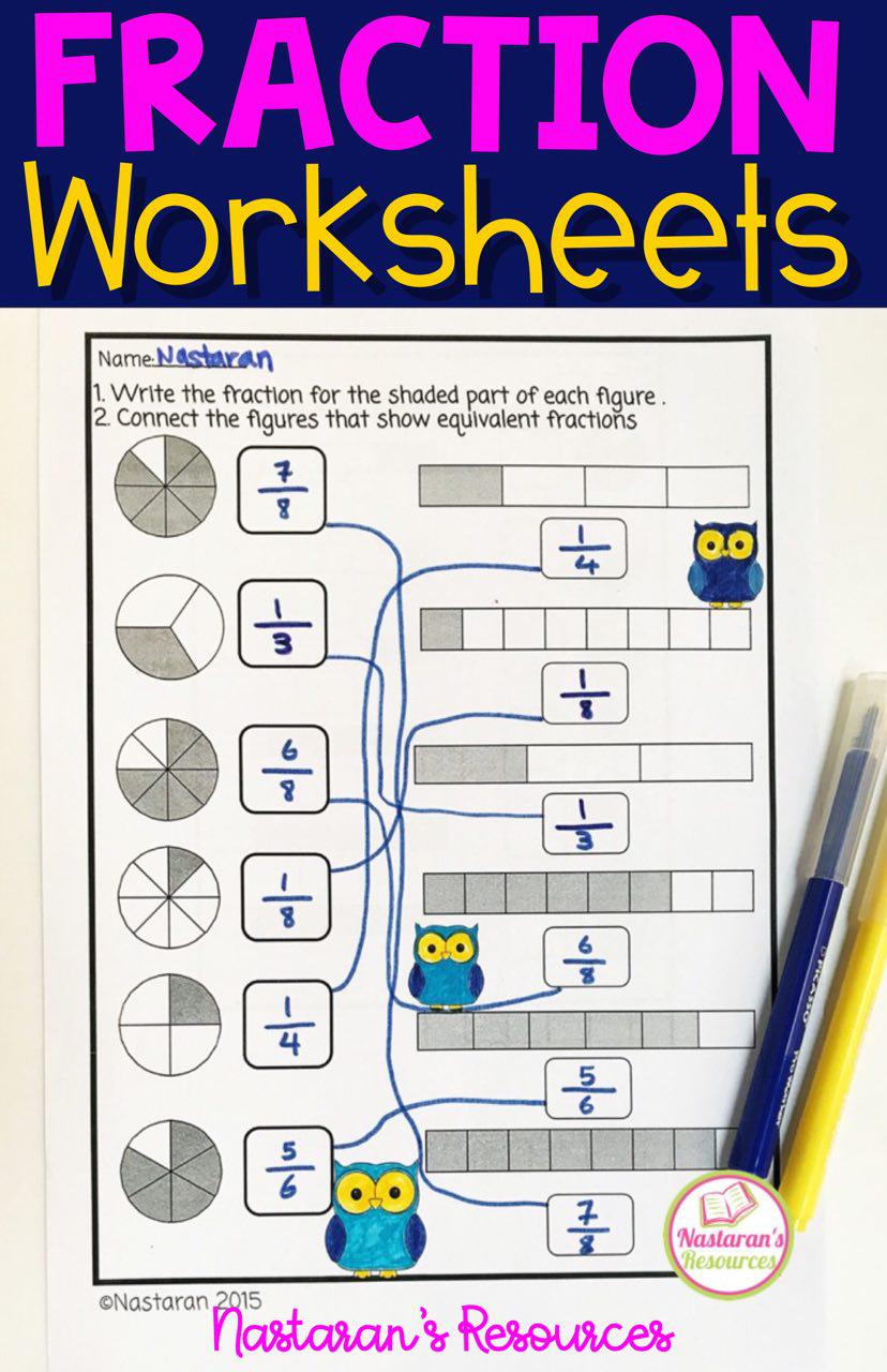 Fraction Worksheets Grade 3,Number Line activities ...