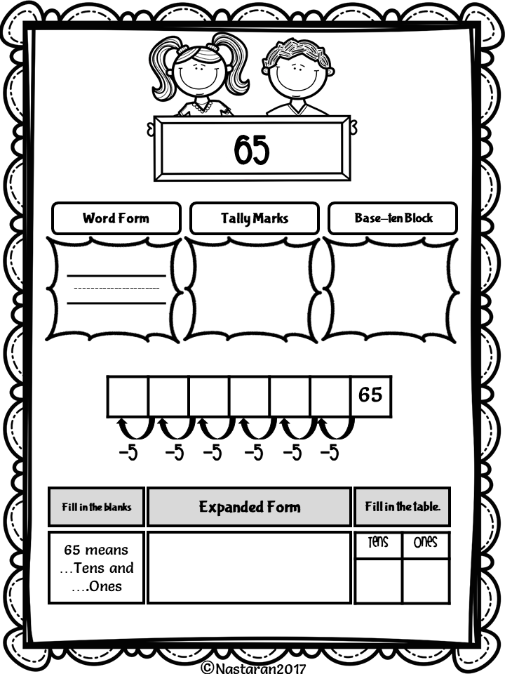Free PLACE VALUE WORKSHEETS first grade.#placevalue#math#firstgrade