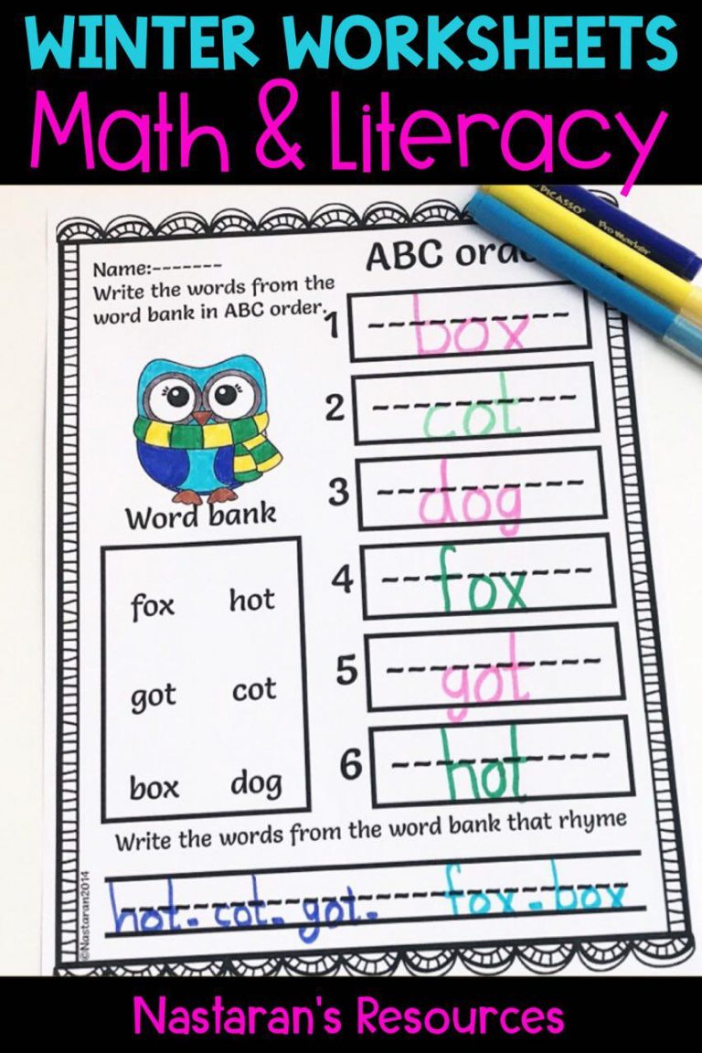 Winter Math And Literacy