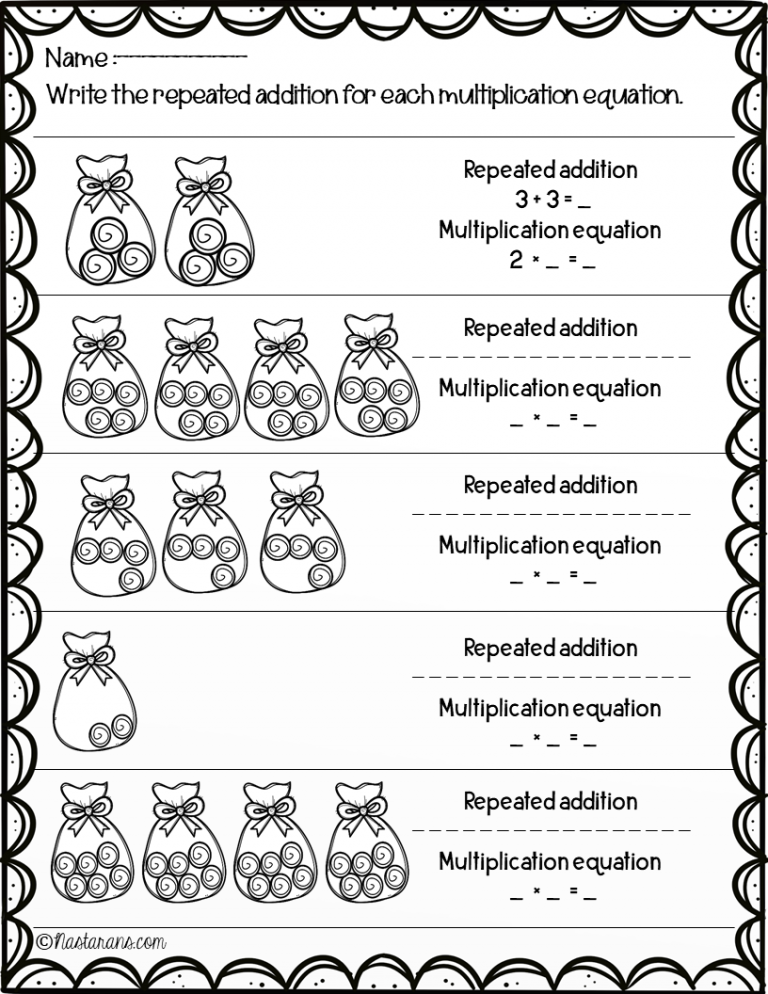 Multiplication worksheets 3rd Grade Arrays,Repeated Addition,Number-line