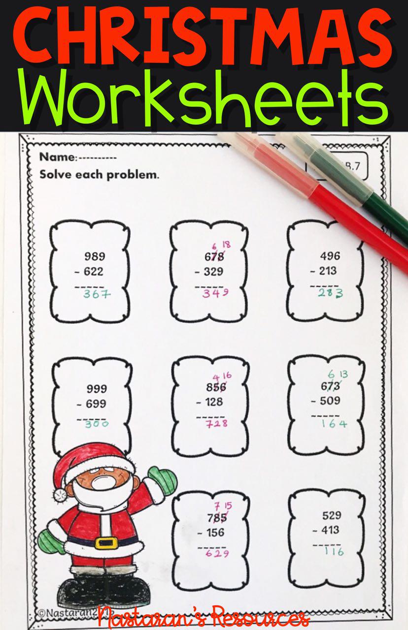 No Prep Christmas Math and Literacy worksheets is a great packet to engage your students in Christmas holidays! Your students will enjoy the holiday theme while reinforcing math and literacy skills! Perfect for 2nd grade#math#literacy#Christmas