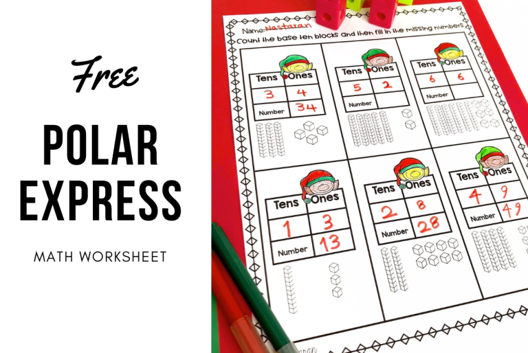 The Polar Express Math Worksheets Free Printable