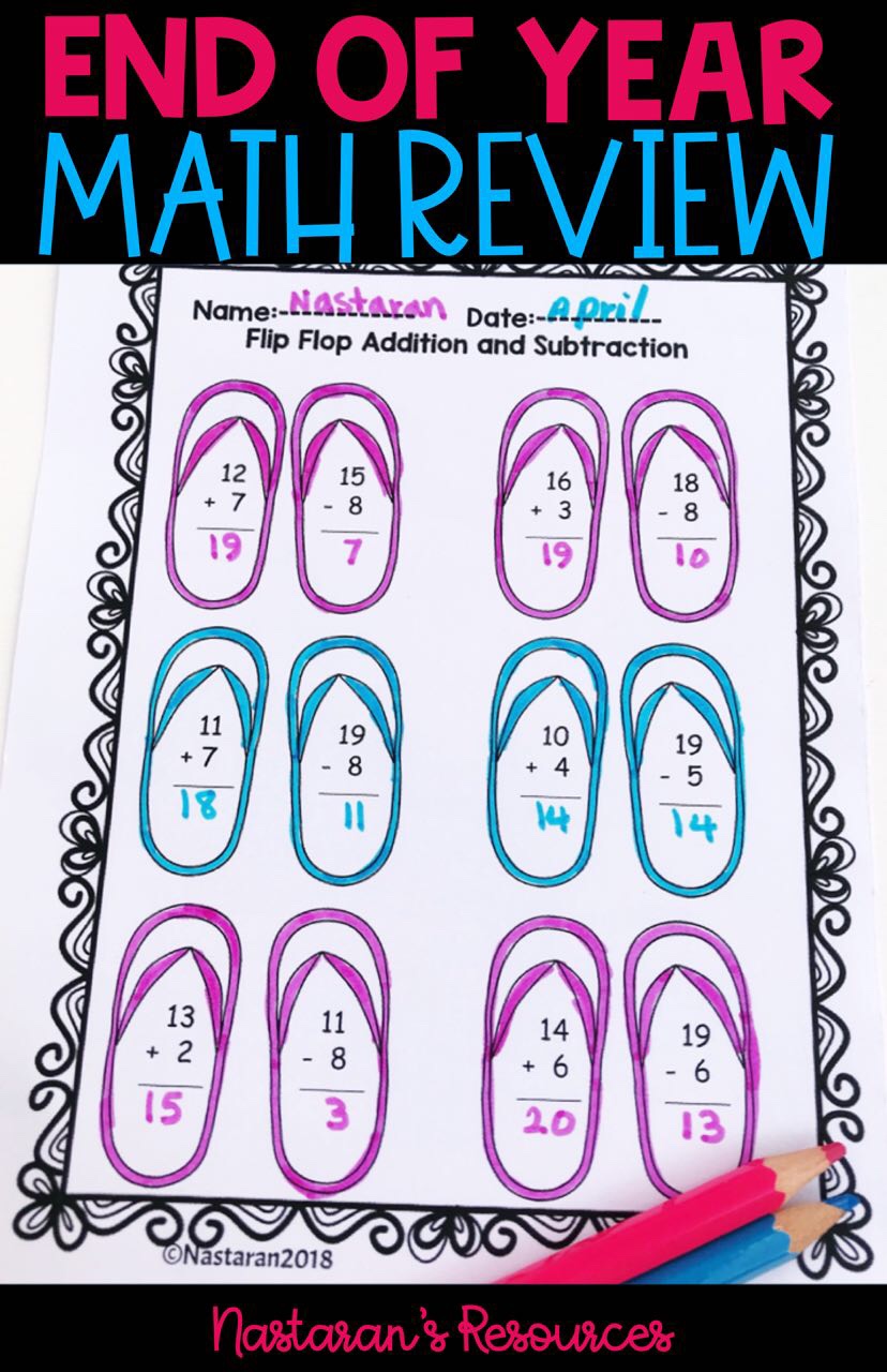 Try these engaging end of year math activities to keep your students engaged and learning until the end. This is perfect for First grade but may also be used as a review material for Grade 2 students.