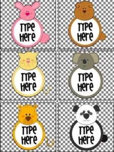 Editable Animal Labels-Printable Gift Tags - Nastaran's Resources