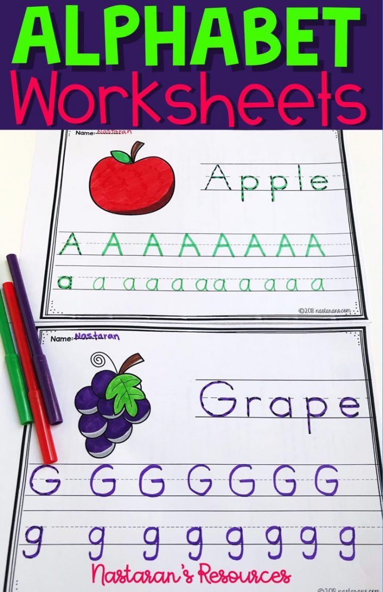 Printable Alphabet Worksheets A-Z For Kindergarten