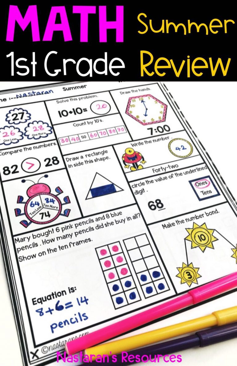 Looking for Daily Summer math activities for your kids at the end of the year? Check out these Spiral math worksheets for 1st graders and homeschoolers. Perfect activities to send home over the summer.Print and go for you and fun for your students.
 #printables #mathactivities #1stgrade #teacherspayteachers #summerreview #math #mathworksheets