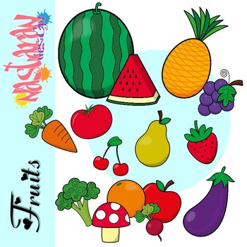 Fruits and Vegetables Clipart