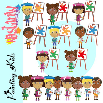Painting Kids Clipart