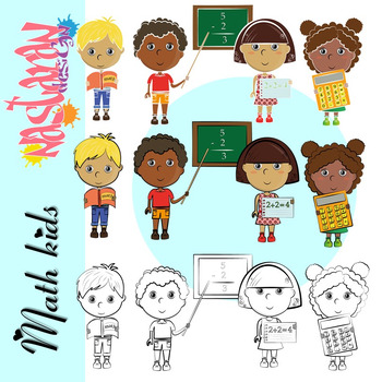 Math Kids Clipart