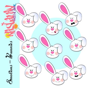 Emotions and Feelings Clip Art-Bunnies Clipart