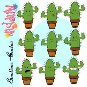 Emotions and Feelings Clip Art-Cactus Clipart