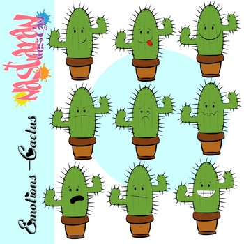 Emotions and Feelings Clip Art-Cactus Clipart