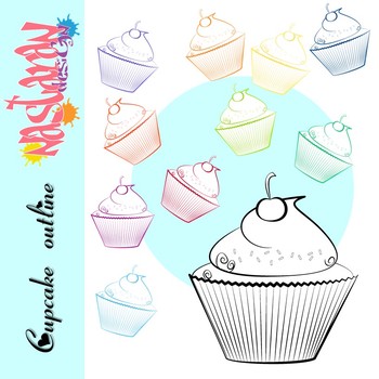 Cupcake Outline Clipart
