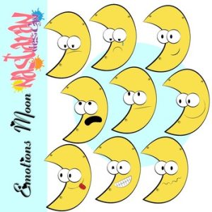 Emotions and Feelings Clip Art-Moon Clipart