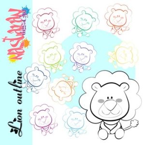 Lion Outline Clipart