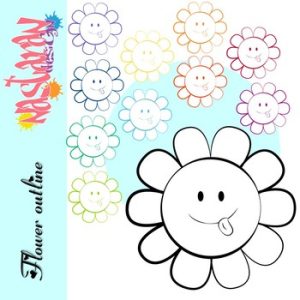 Flower Outline Clipart