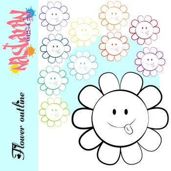 Flower Outline Clipart