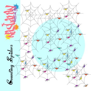 Counting Clip Art-Spider Clip art