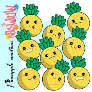 Emotions and Feelings Clip Art-Pineapple Clipart