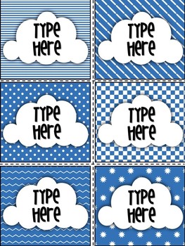 Editable Labels - Cloud Labels