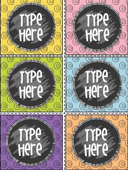 Editable Labels - Circle Labels