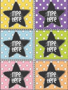 Editable Labels-Star Labels - Nastaran's Resources