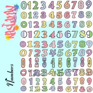 Colorful Numbers Clip Art