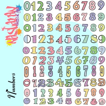 Colorful Numbers Clip Art