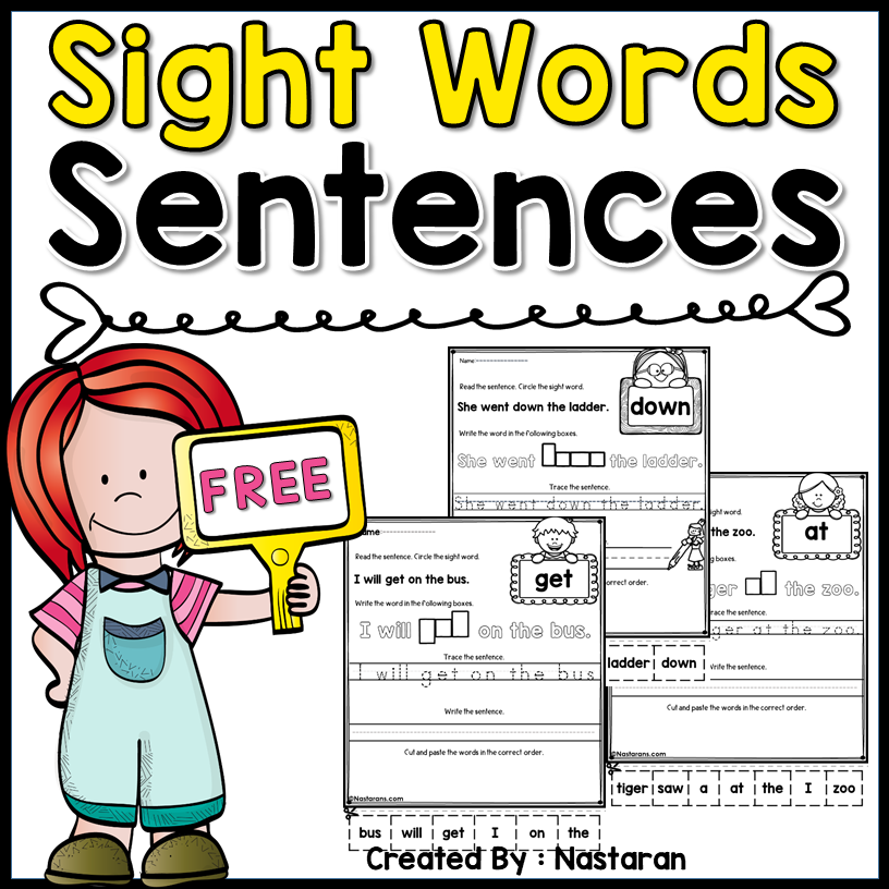 Free Sight Words Activities.These printable Worksheets are great activities for kindergarten,preschool,and first grade! Use these worksheets for centers, morning work ,early finishers , or send home as a homework. Your students will love it! if you like it make sure to checkout the full version.