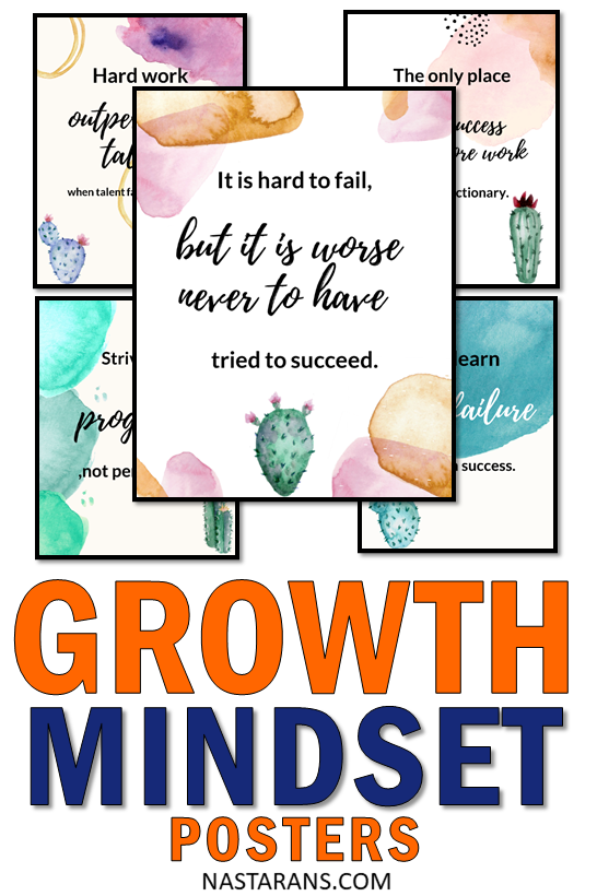 Growth Mindset Posters For Kids