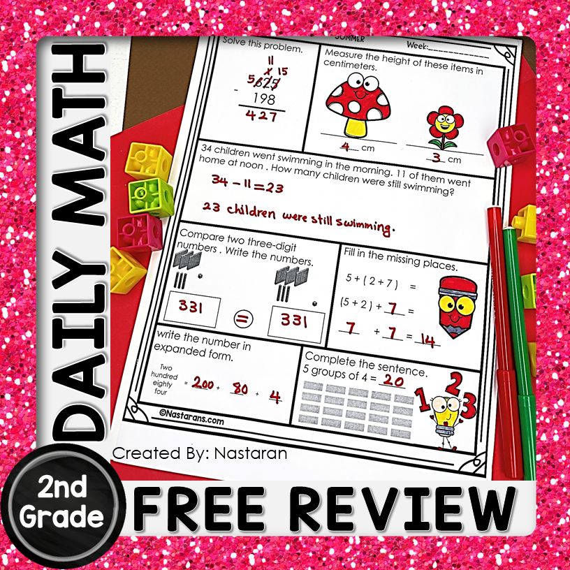 Daily Math Practice 2nd Grade Free For teachers