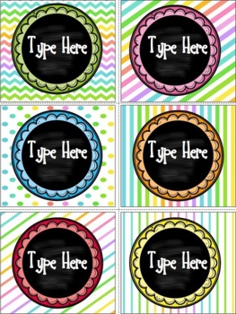 Editable Classroom Labels | NEON Classroom Decor Chalkboard