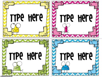 Editable Labels-Monster and Chevron Labels
