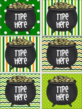 St Patricks Day Gift Tags Editable Labels Printable