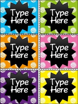 Teacher Toolbox Labels Editable Classroom Supply Tags Bright Classroom Decor