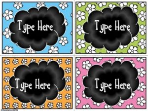 Editable Spring Name Tags Printable Flower Labels