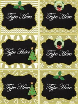 Editable Labels - Christmas Gift Tags Printable For Parents Students Name Tags
