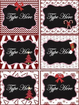 Editable Labels - Christmas Gift Tags Printable Parents Students - Name Tags
