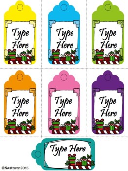 Editable Christmas Gift Tags Printable