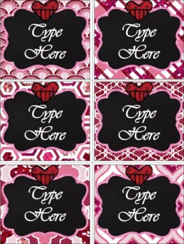 Editable Valentines Day Gift Tags For Teachers Students Parents Heart Labels