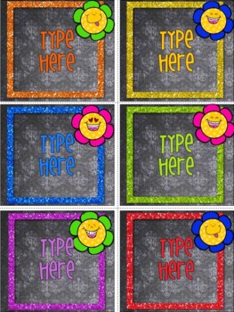 Editable Spring Name Tags Printable Flowers Labels
