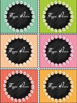 Editable Spring Name Tags Printable Flower Labels