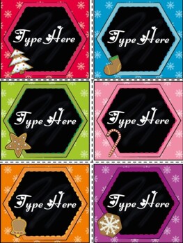 Editable Labels - Christmas Labels With Cookies
