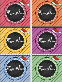 Editable Labels - Christmas Labels