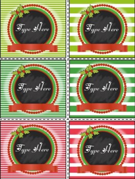 Editable Labels - Chalkboard Christmas Gift Tags  - Name Tags Printable